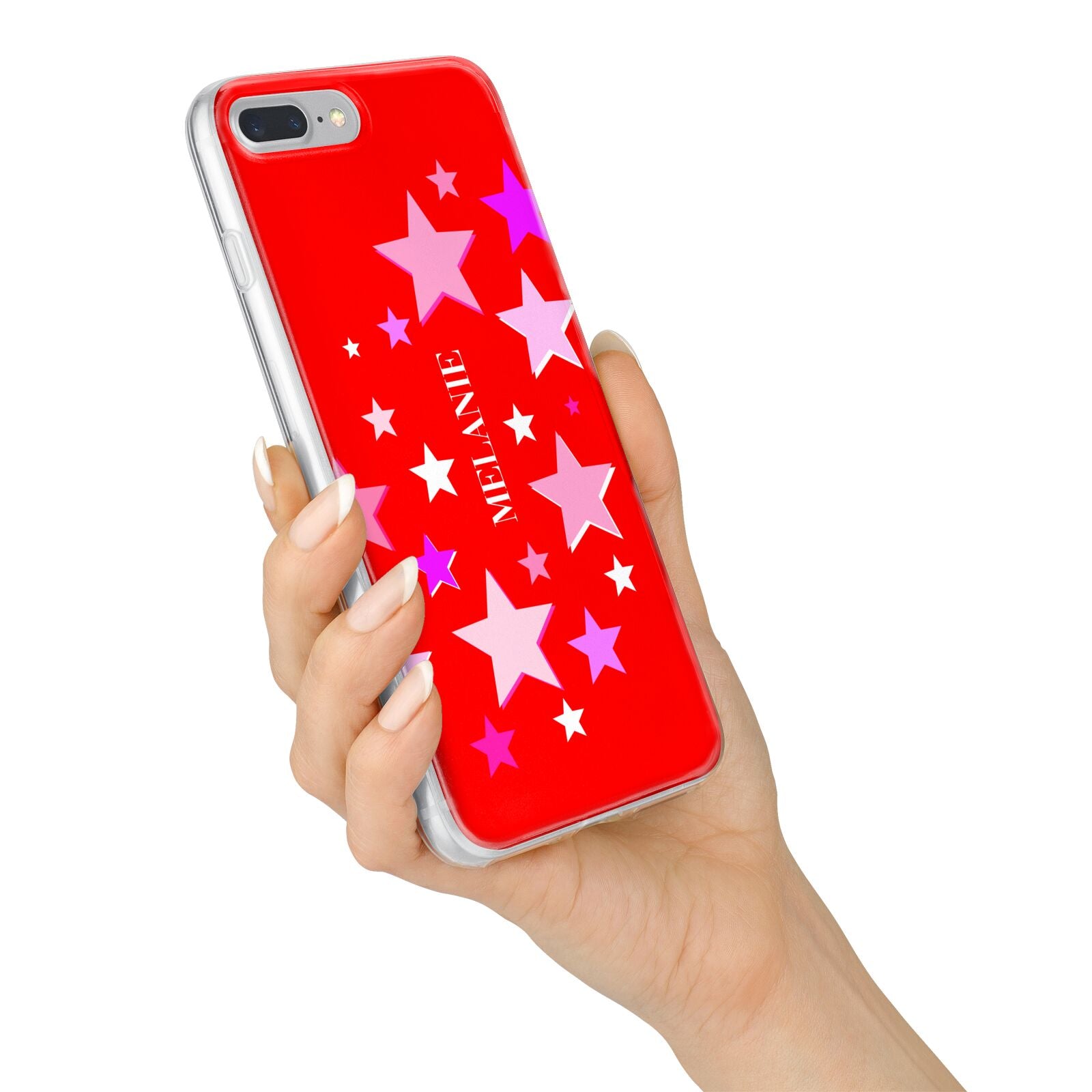 Personalised Stars iPhone 7 Plus Bumper Case on Silver iPhone Alternative Image