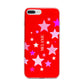 Personalised Stars iPhone 7 Plus Bumper Case on Silver iPhone