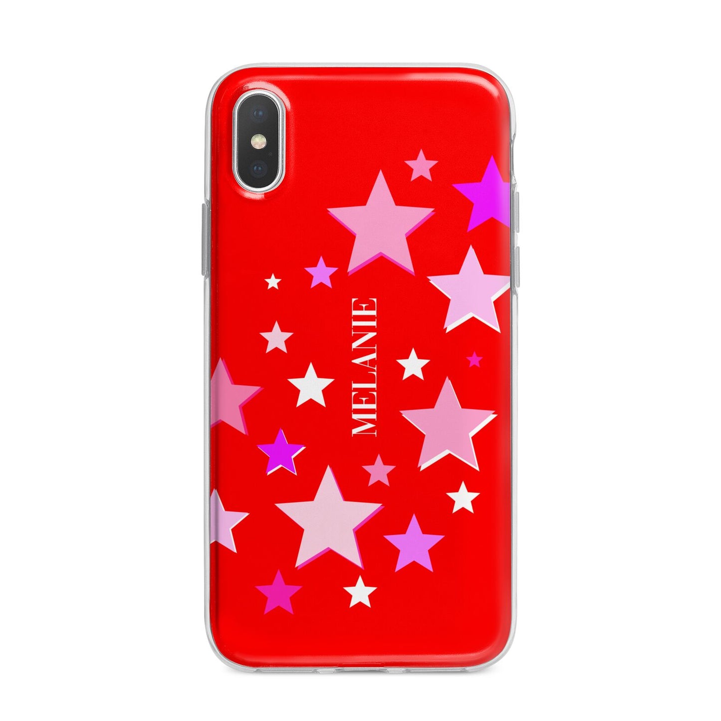 Personalised Stars iPhone X Bumper Case on Silver iPhone Alternative Image 1
