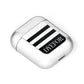 Personalised Striped Name AirPods Case Laid Flat