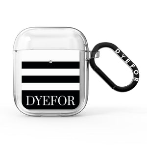 Personalised Striped Name AirPods Case