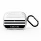 Personalised Striped Name AirPods Pro Glitter Case