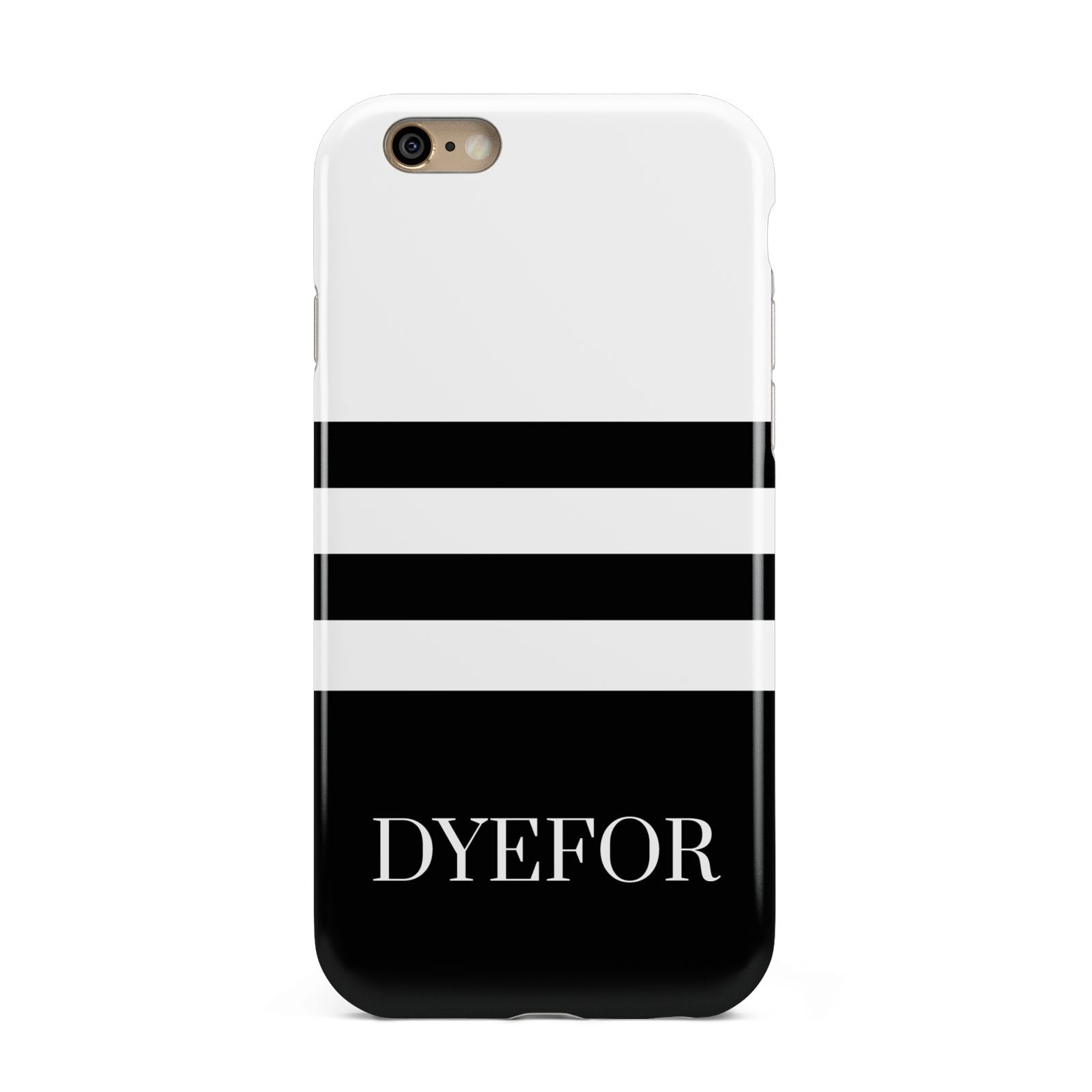 Personalised Striped Name Apple iPhone 6 3D Tough Case