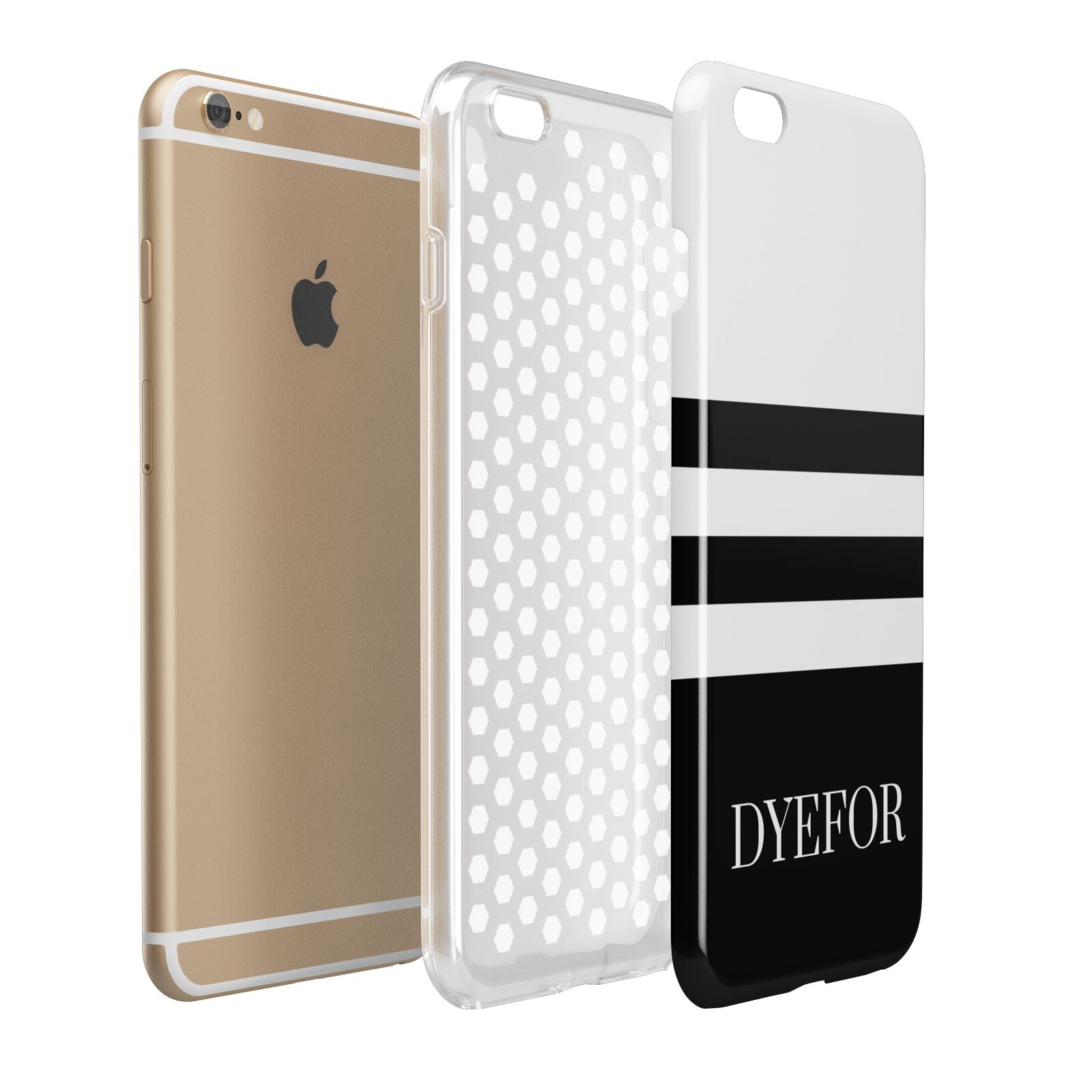 Personalised Striped Name Apple iPhone 6 Plus 3D Tough Case Expand Detail Image
