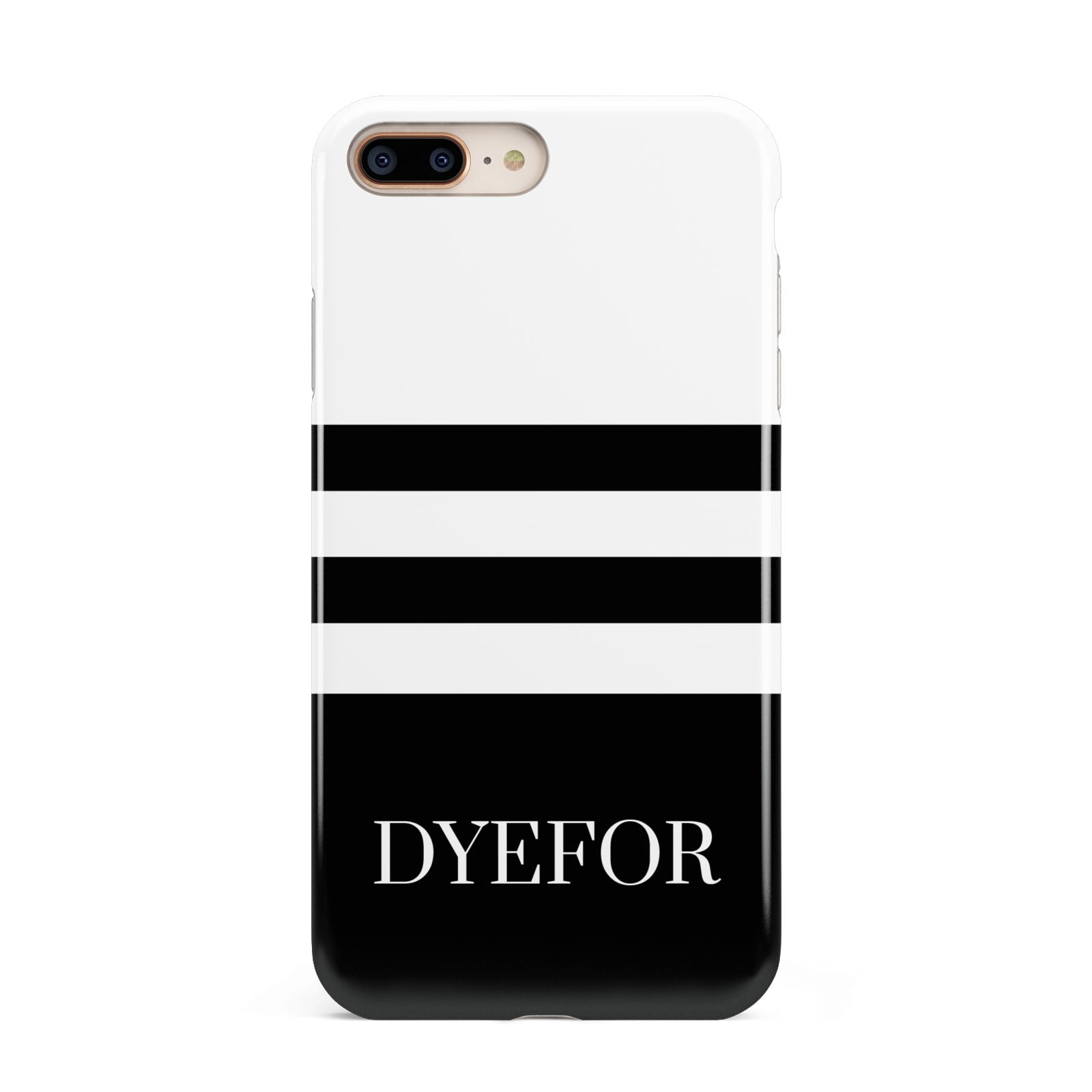 Personalised Striped Name Apple iPhone 7 8 Plus 3D Tough Case