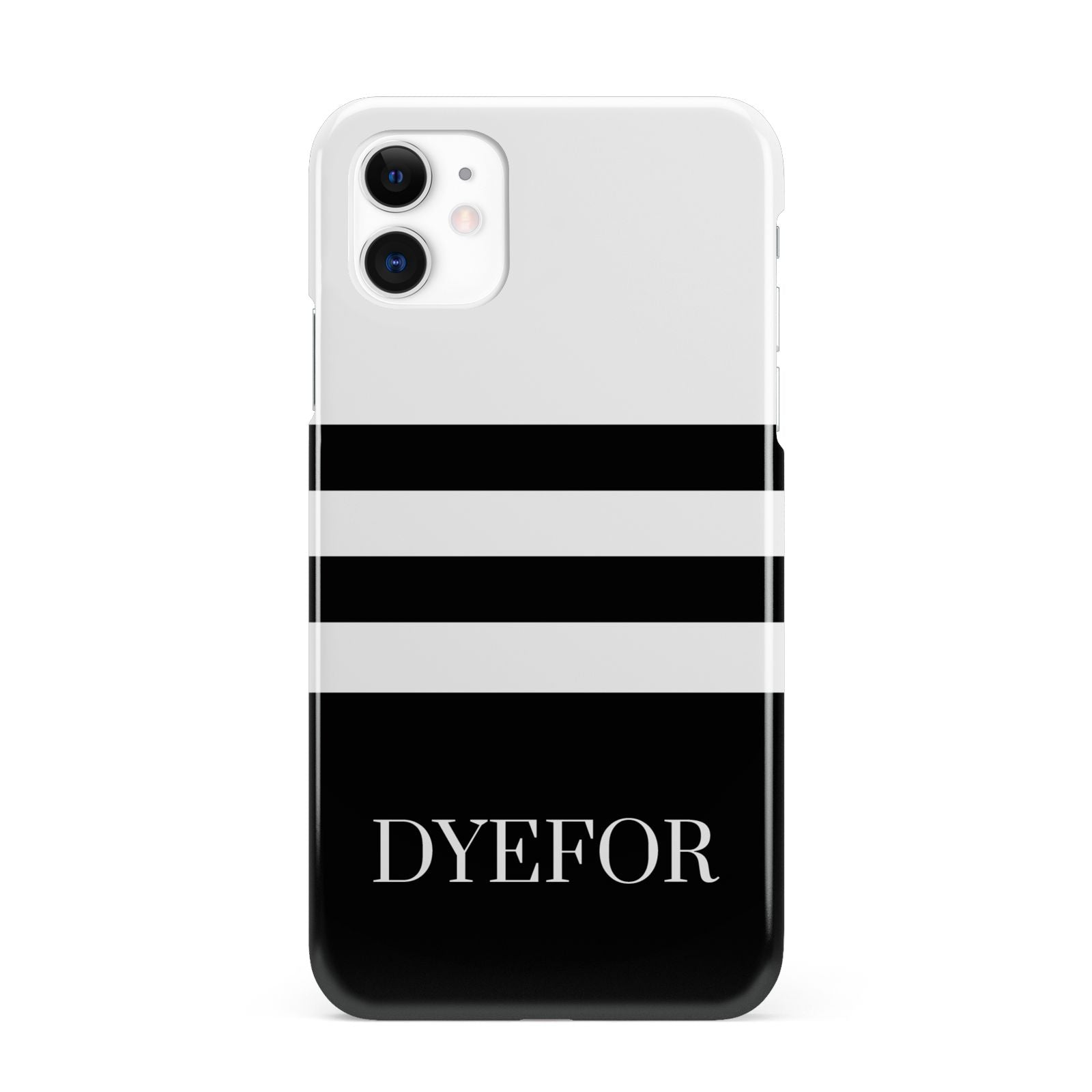 Personalised Striped Name iPhone 11 3D Snap Case