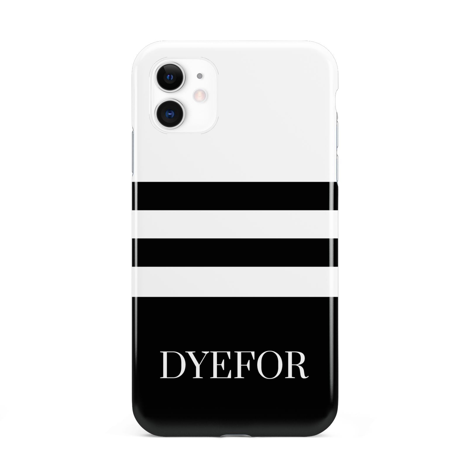 Personalised Striped Name iPhone 11 3D Tough Case