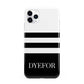 Personalised Striped Name iPhone 11 Pro Max 3D Tough Case