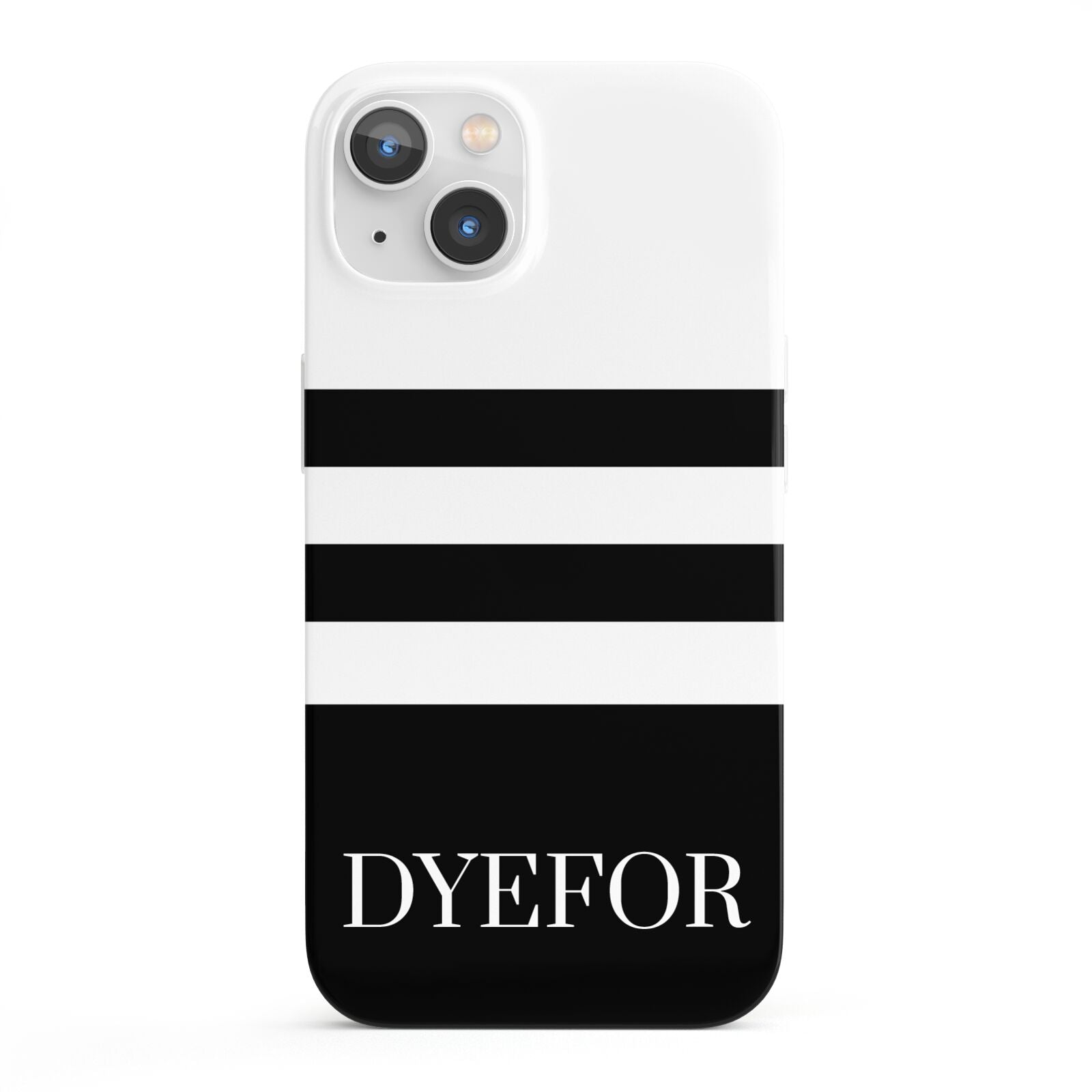 Personalised Striped Name iPhone 13 Full Wrap 3D Snap Case