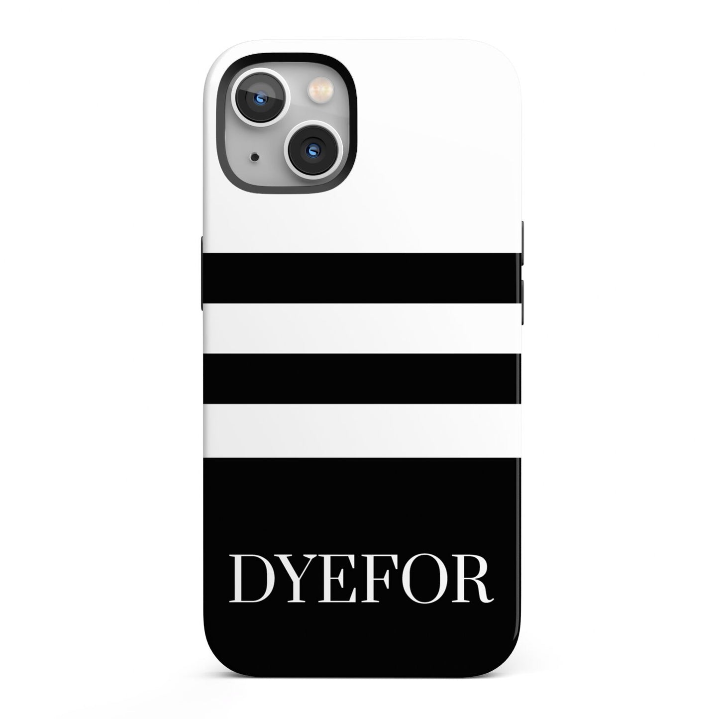 Personalised Striped Name iPhone 13 Full Wrap 3D Tough Case