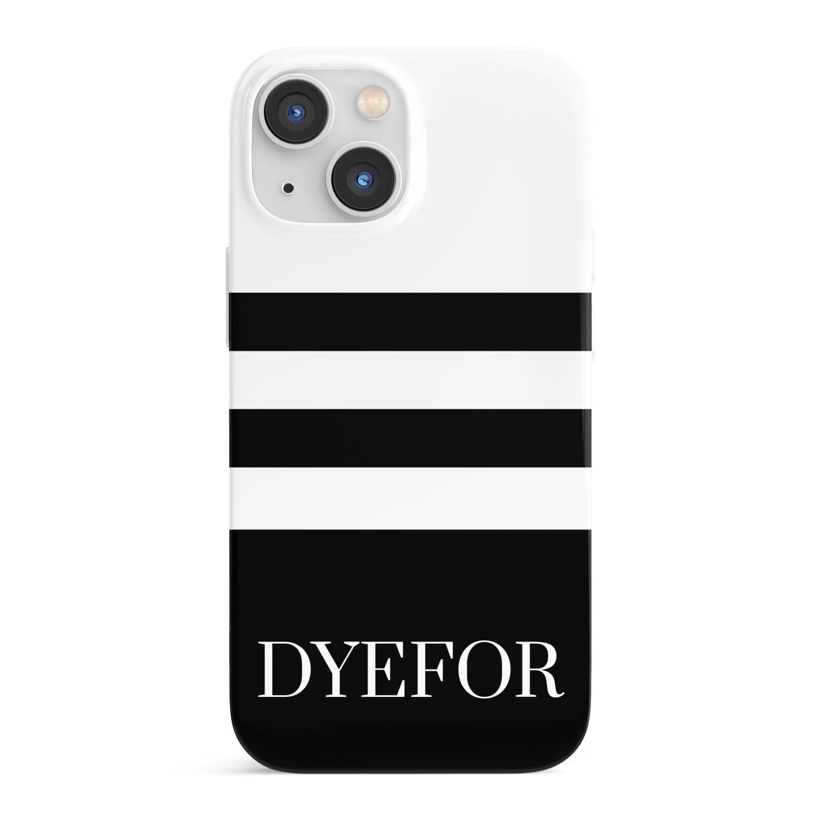 Personalised Striped Name iPhone 13 Mini Full Wrap 3D Snap Case