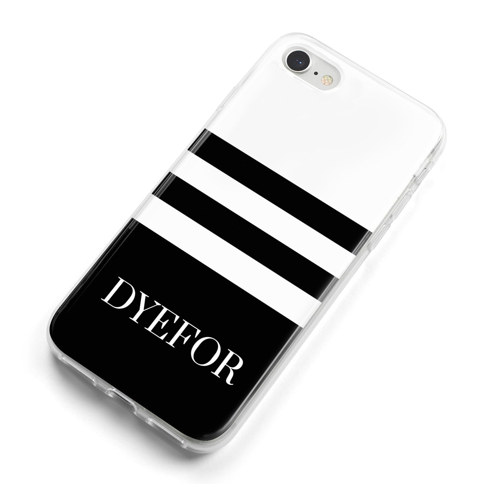 Personalised Striped Name iPhone 8 Bumper Case on Silver iPhone Alternative Image
