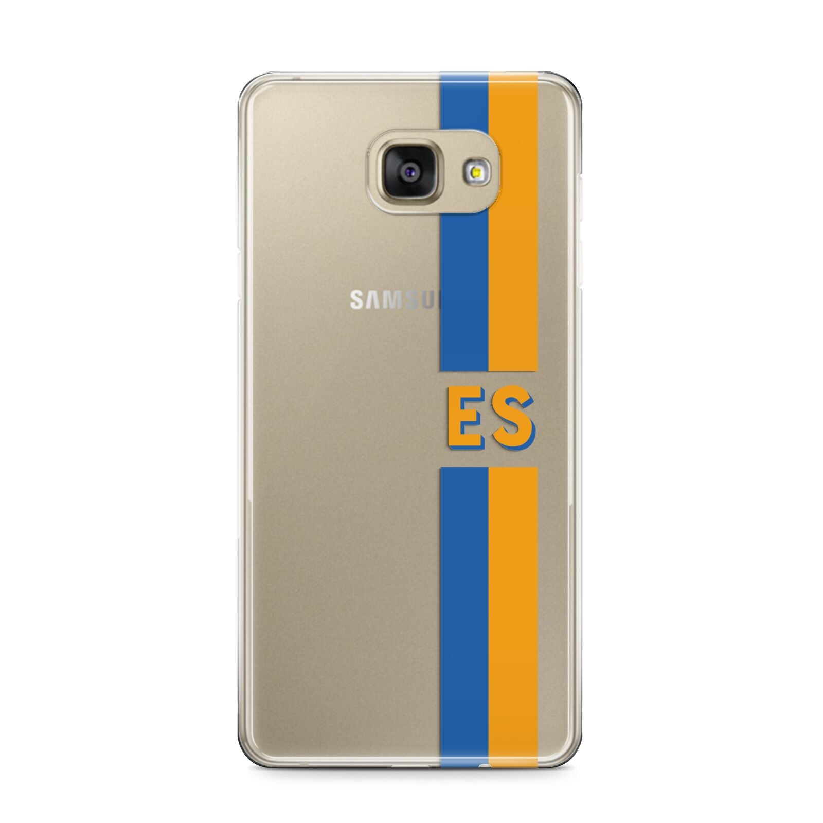 Personalised Striped Samsung Galaxy A9 2016 Case on gold phone