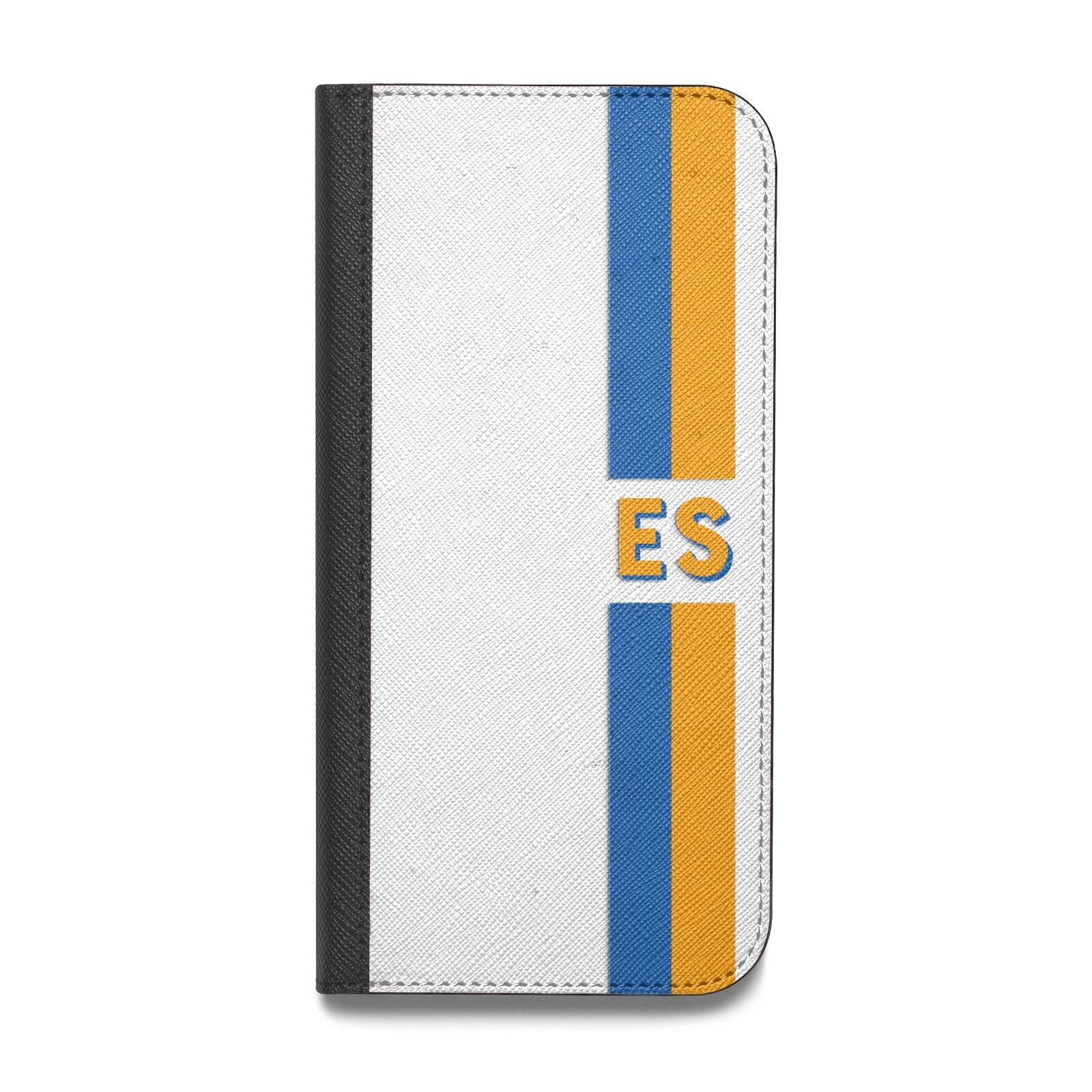 Personalised Striped Vegan Leather Flip Samsung Case