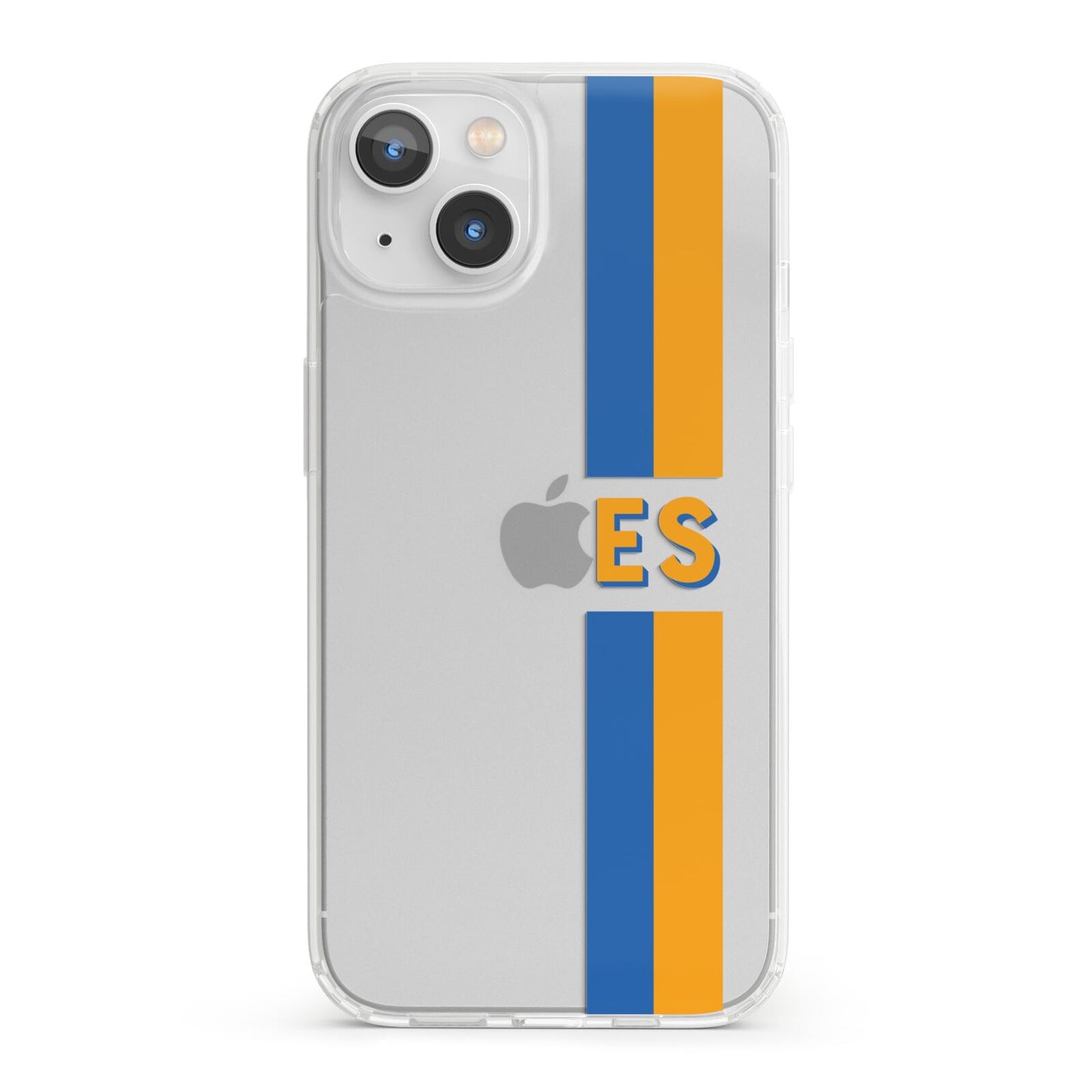 Personalised Striped iPhone 13 Clear Bumper Case
