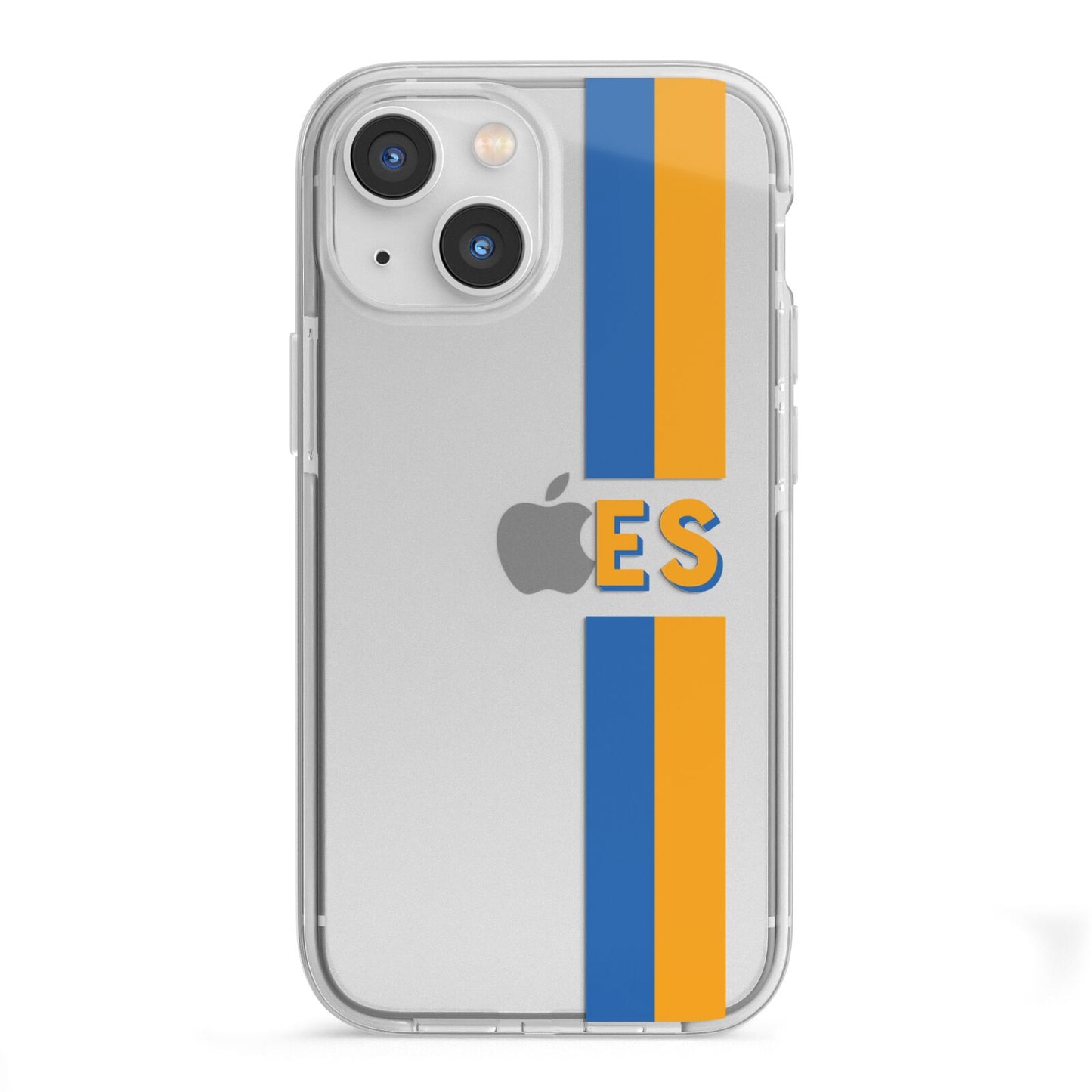 Personalised Striped iPhone 13 Mini TPU Impact Case with White Edges