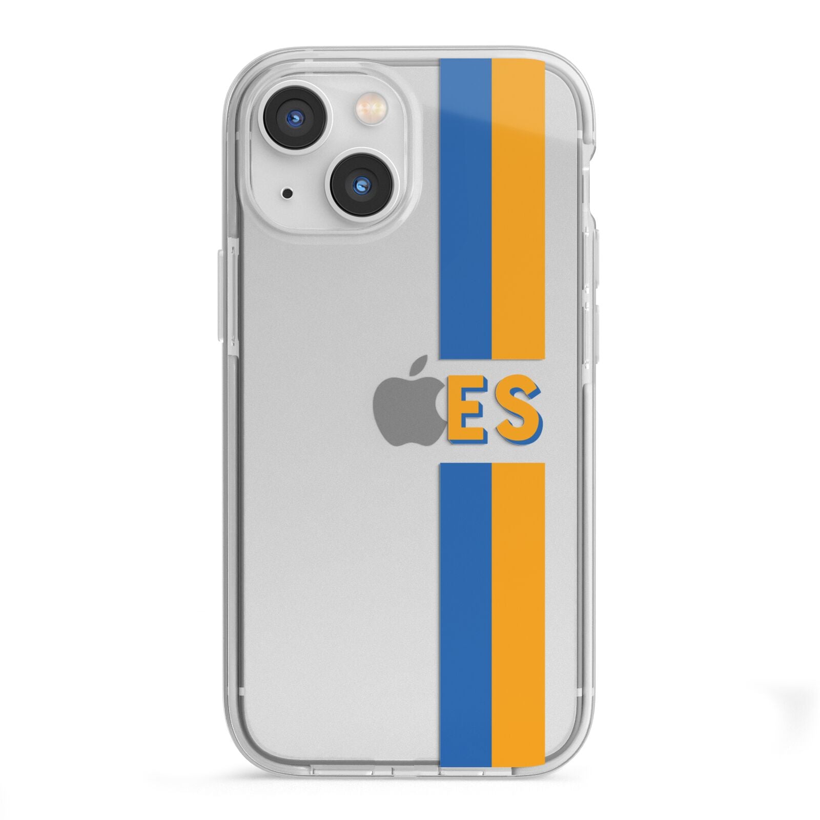 Personalised Striped iPhone 13 Mini TPU Impact Case with White Edges