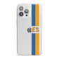 Personalised Striped iPhone 13 Pro Max Clear Bumper Case