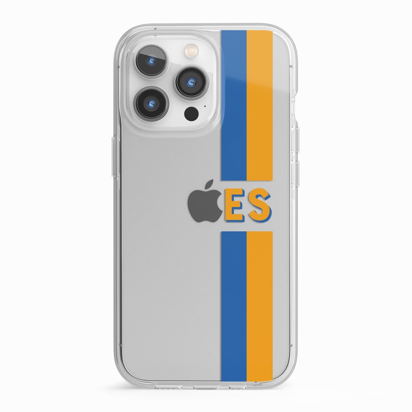 Personalised Striped iPhone 13 Pro TPU Impact Case with White Edges