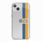 Personalised Striped iPhone 13 TPU Impact Case with White Edges