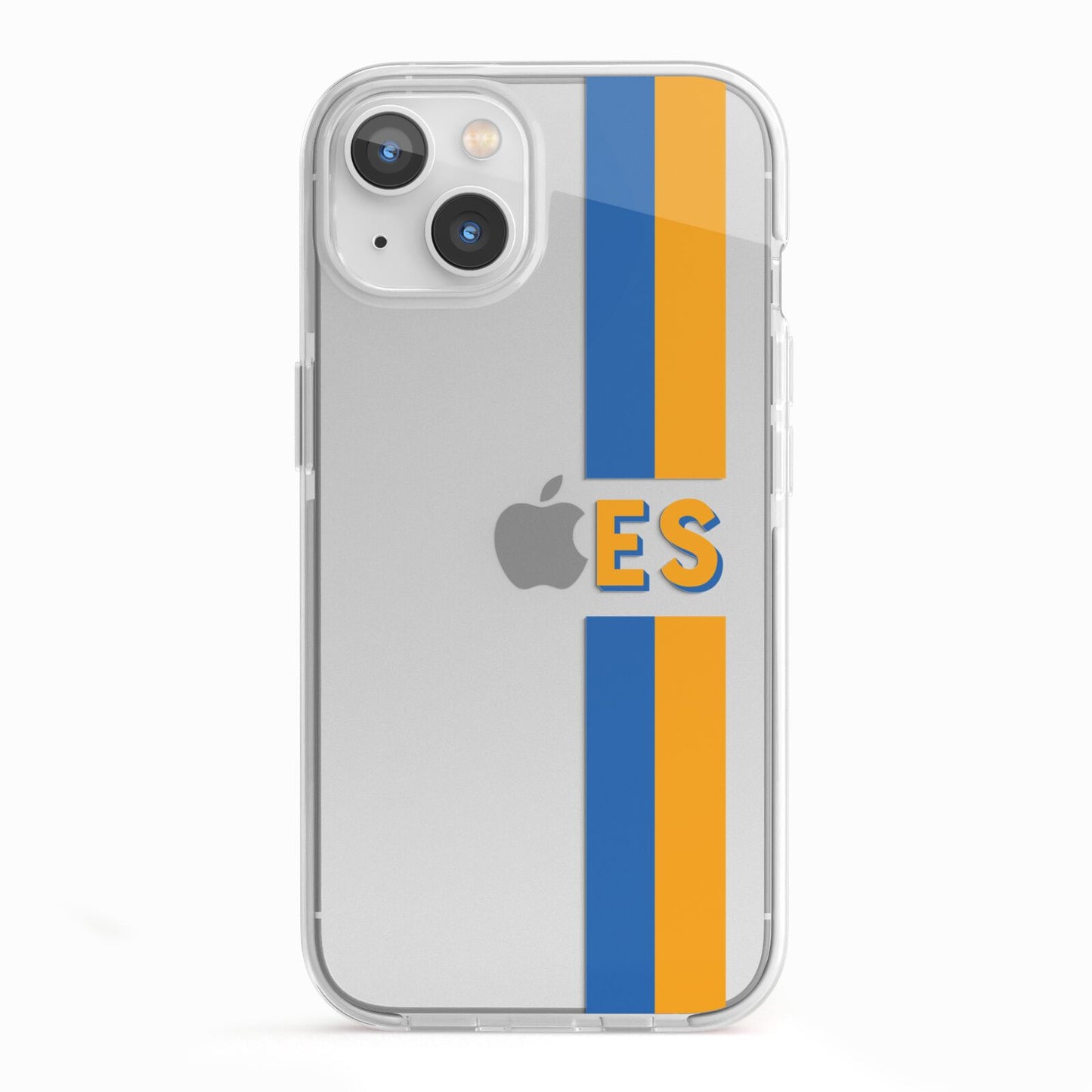 Personalised Striped iPhone 13 TPU Impact Case with White Edges
