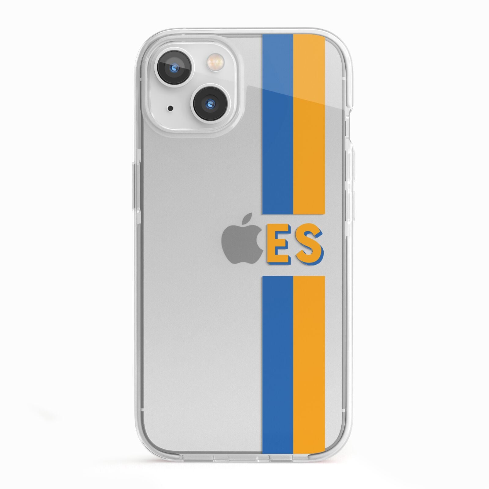 Personalised Striped iPhone 13 TPU Impact Case with White Edges