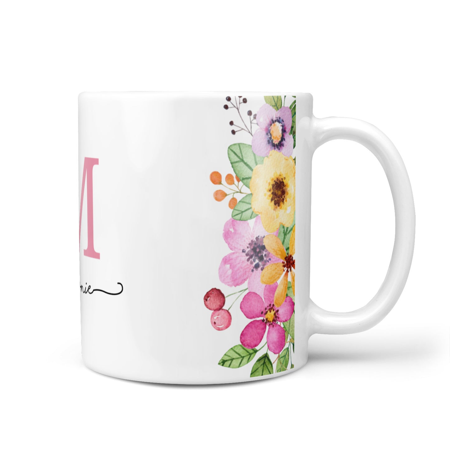 Personalised Summer Flowers 10oz Mug