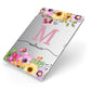 Personalised Summer Flowers Apple iPad Case on Silver iPad Side View