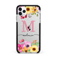Personalised Summer Flowers Apple iPhone 11 Pro Max in Silver with Black Impact Case