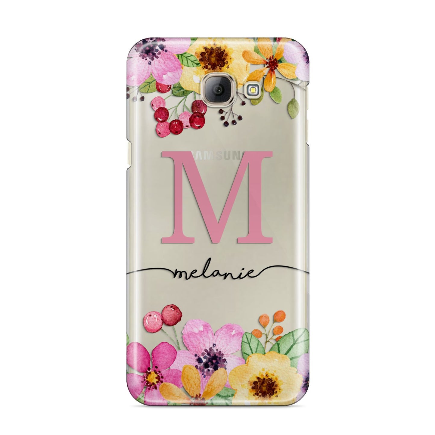 Personalised Summer Flowers Samsung Galaxy A8 2016 Case