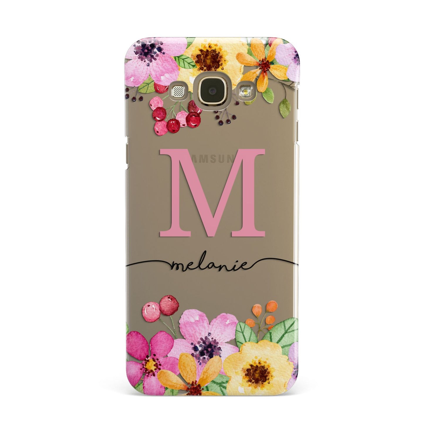 Personalised Summer Flowers Samsung Galaxy A8 Case