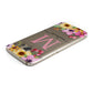 Personalised Summer Flowers Samsung Galaxy Case Top Cutout