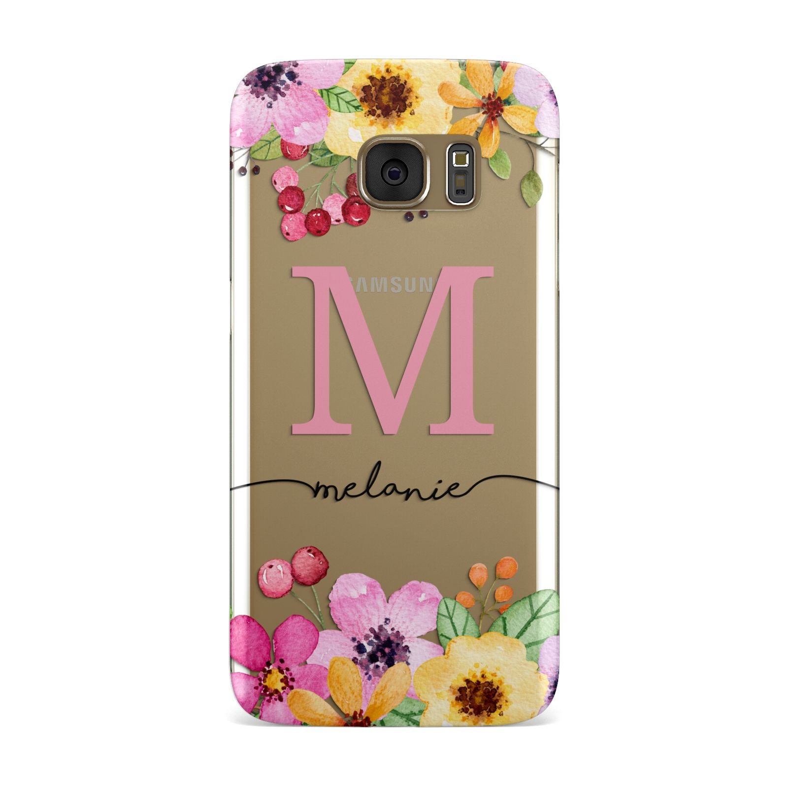 Personalised Summer Flowers Samsung Galaxy Case