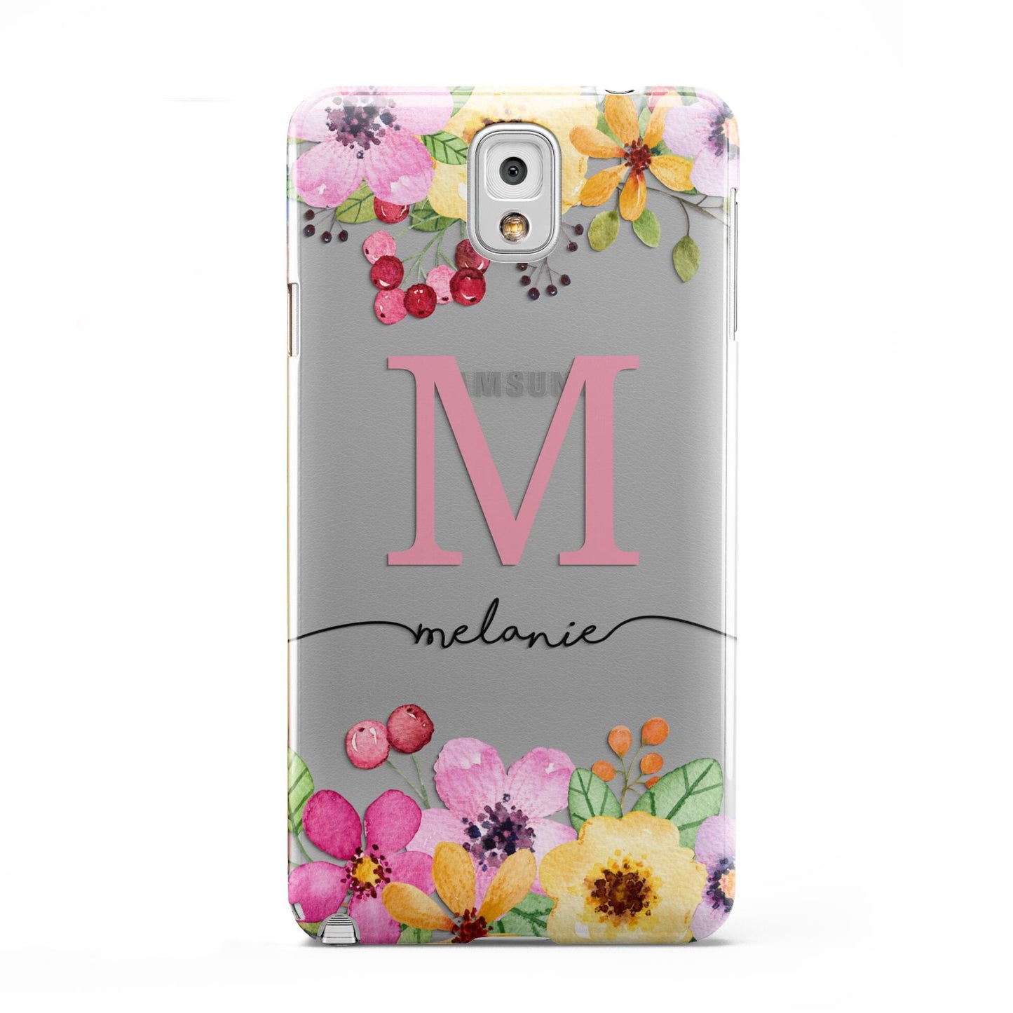 Personalised Summer Flowers Samsung Galaxy Note 3 Case