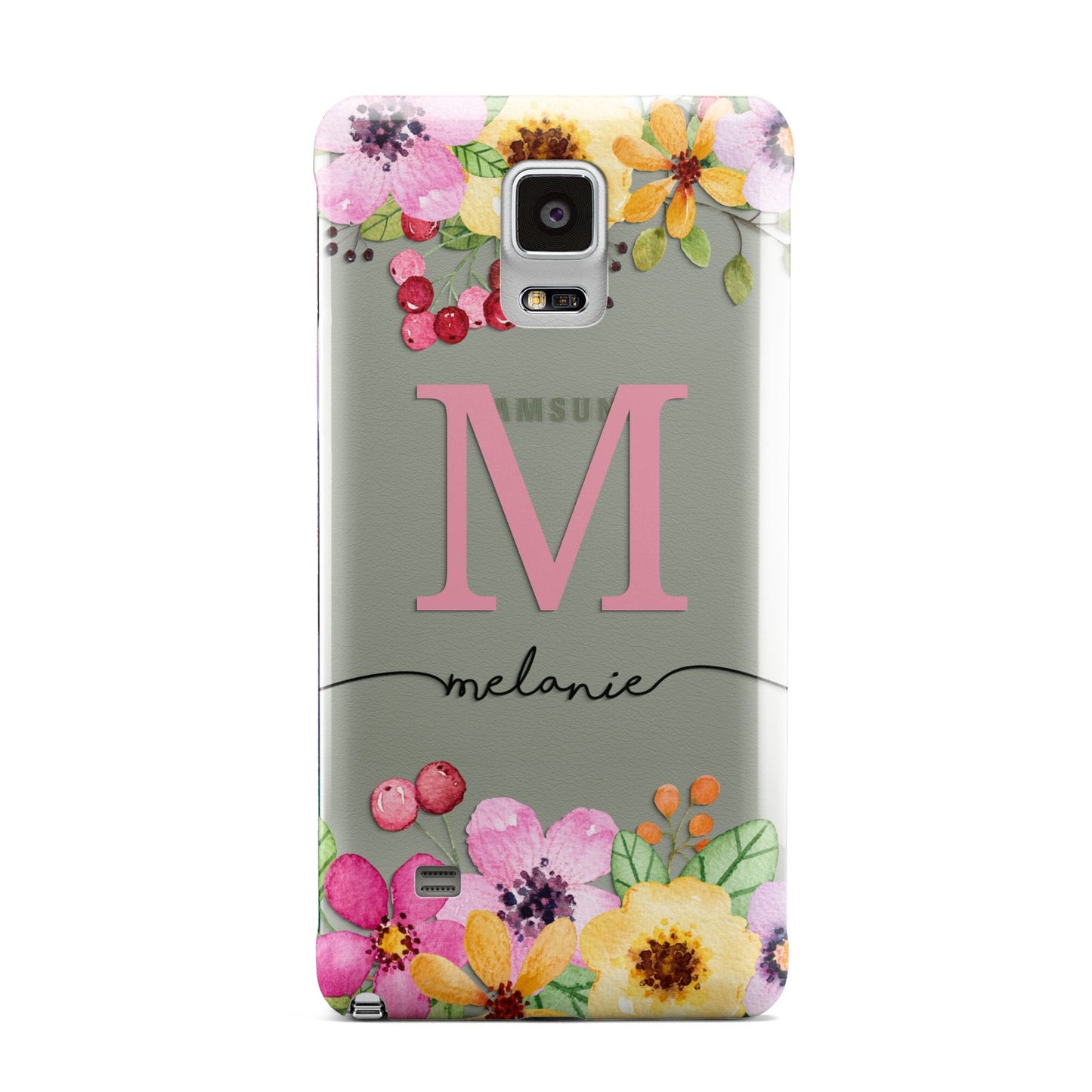 Personalised Summer Flowers Samsung Galaxy Note 4 Case