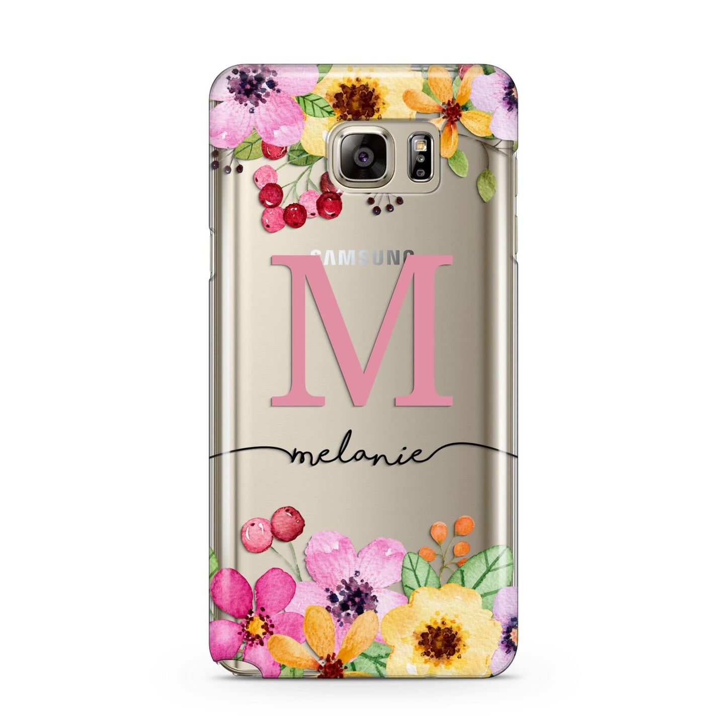 Personalised Summer Flowers Samsung Galaxy Note 5 Case
