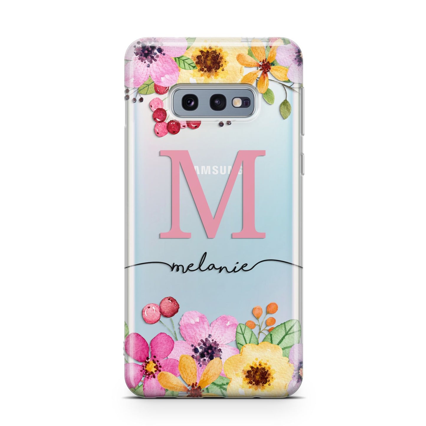 Personalised Summer Flowers Samsung Galaxy S10E Case