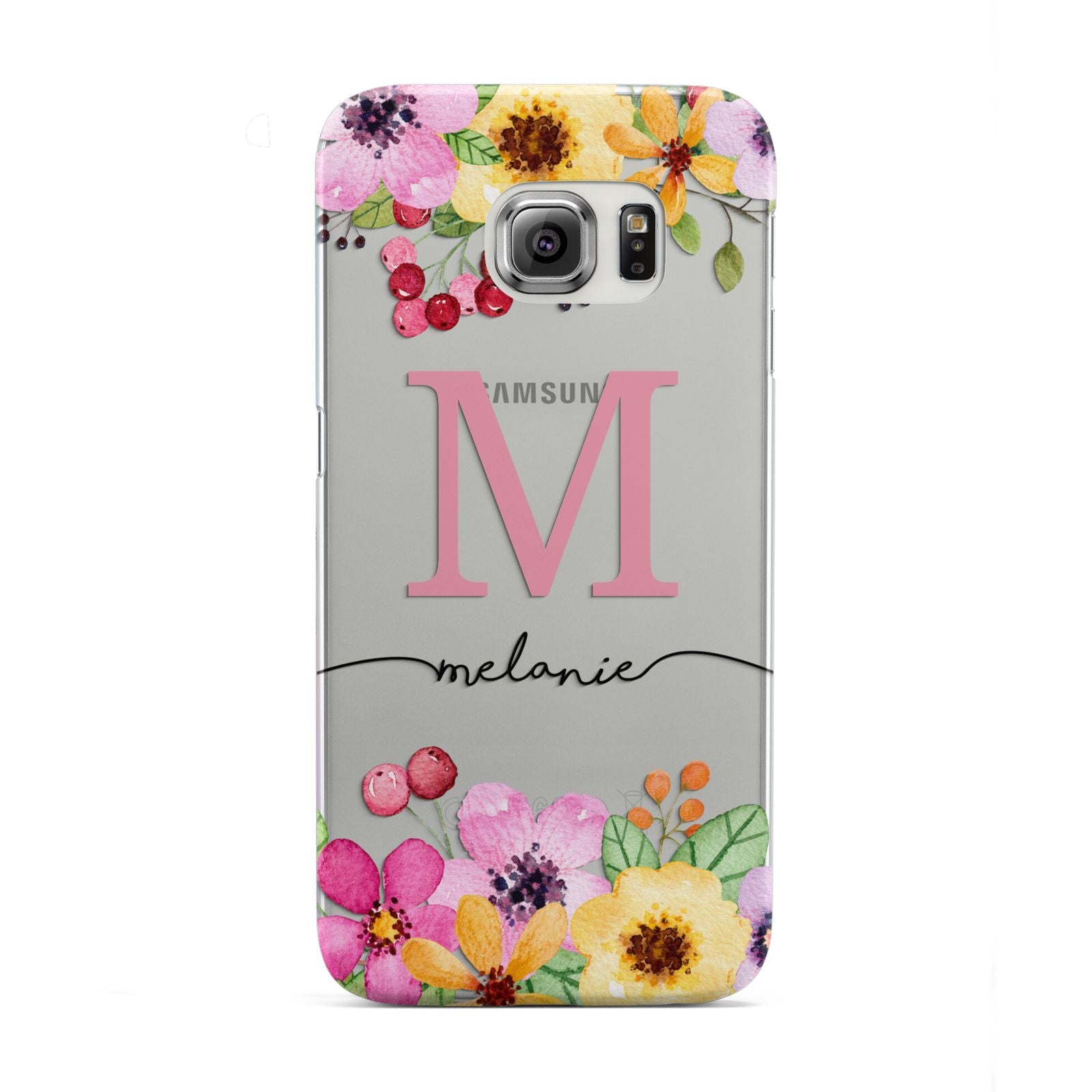 Personalised Summer Flowers Samsung Galaxy S6 Edge Case