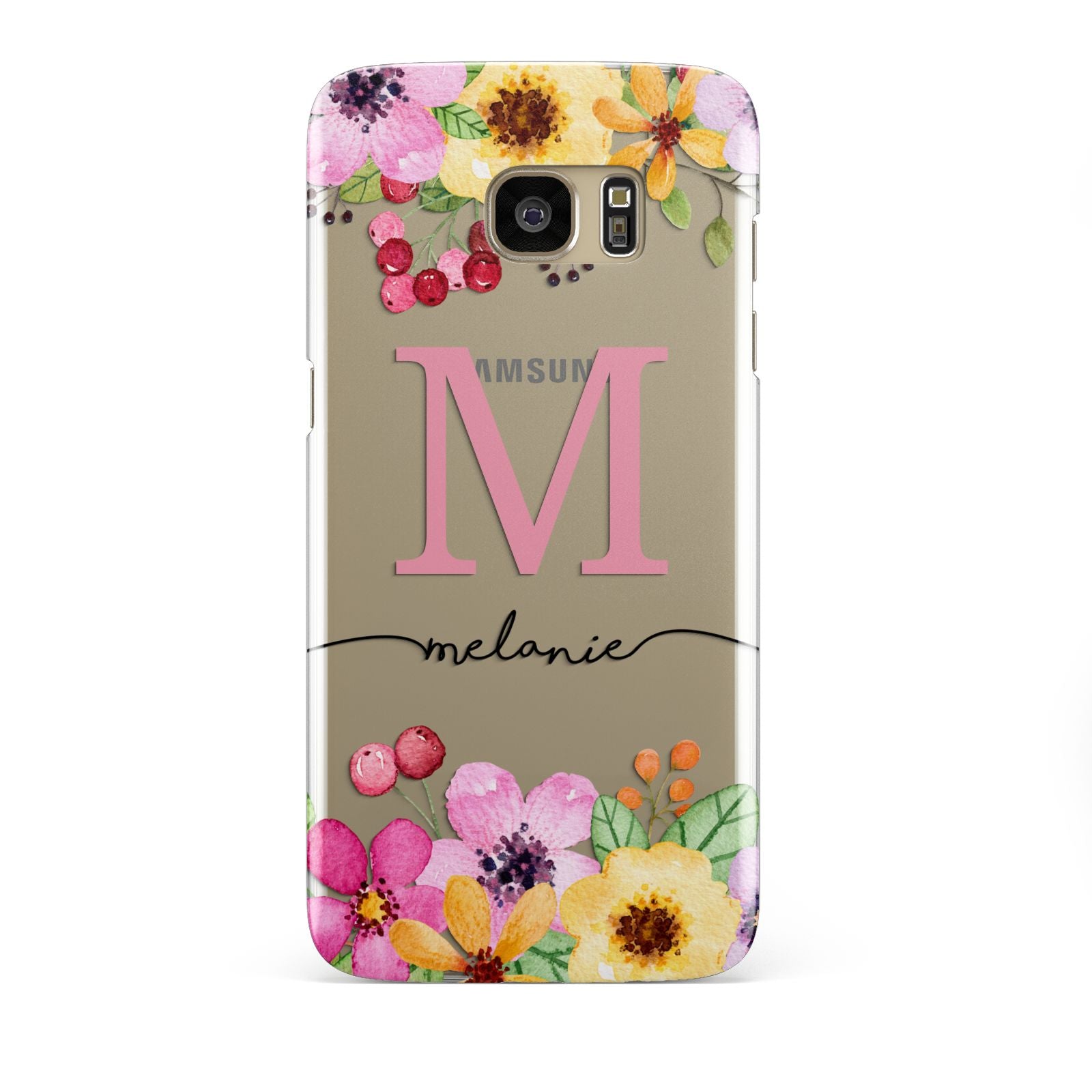 Personalised Summer Flowers Samsung Galaxy S7 Edge Case