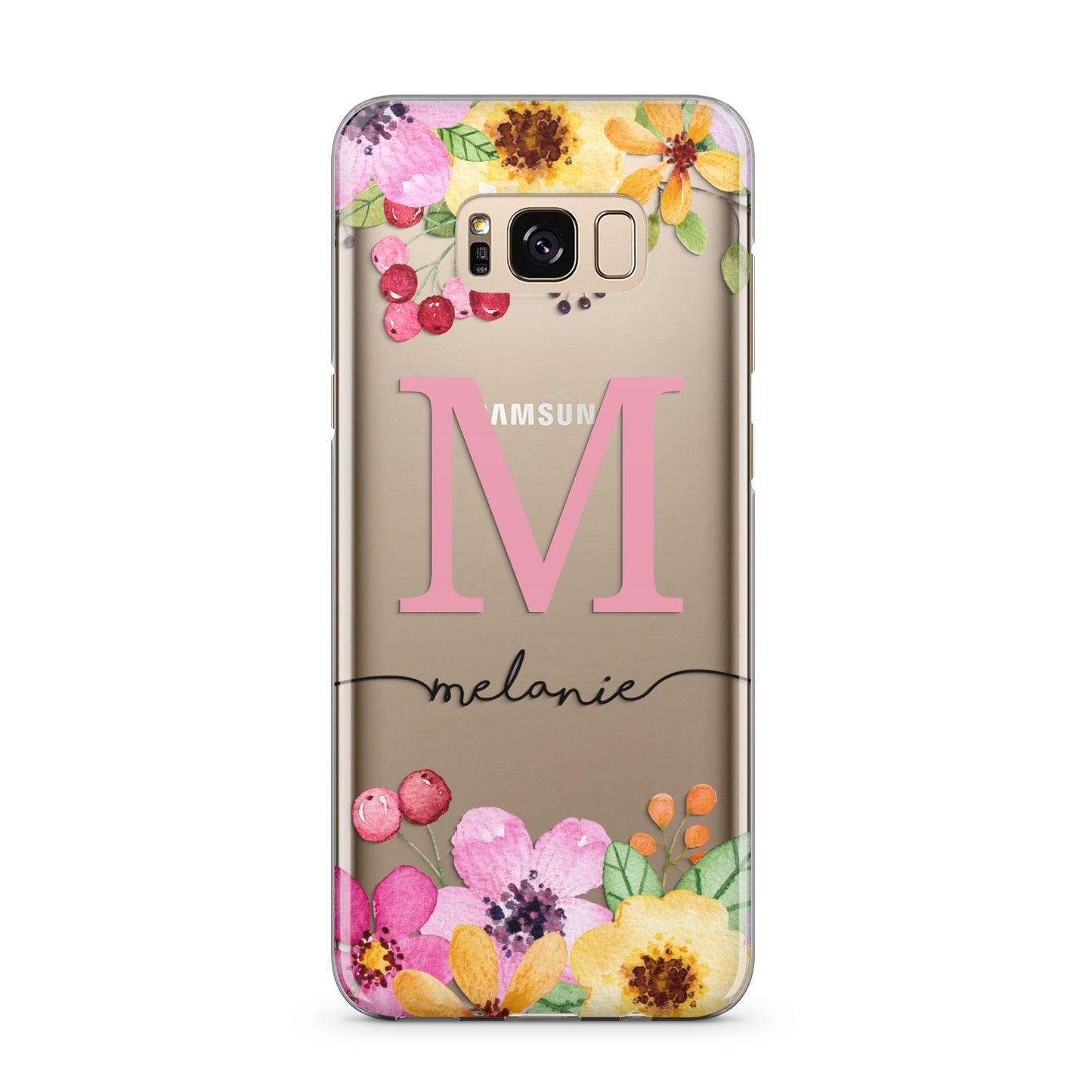 Personalised Summer Flowers Samsung Galaxy S8 Plus Case