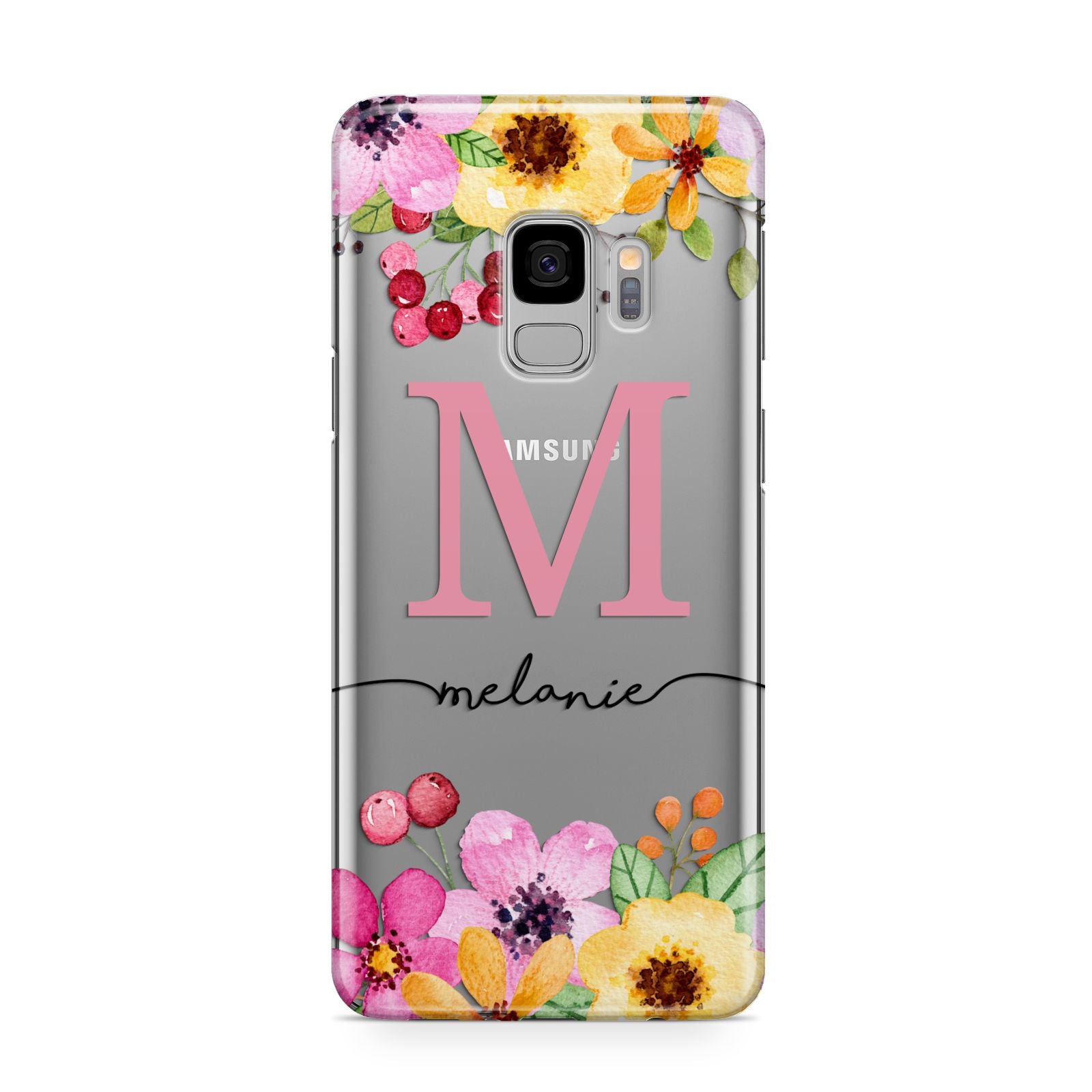 Personalised Summer Flowers Samsung Galaxy S9 Case