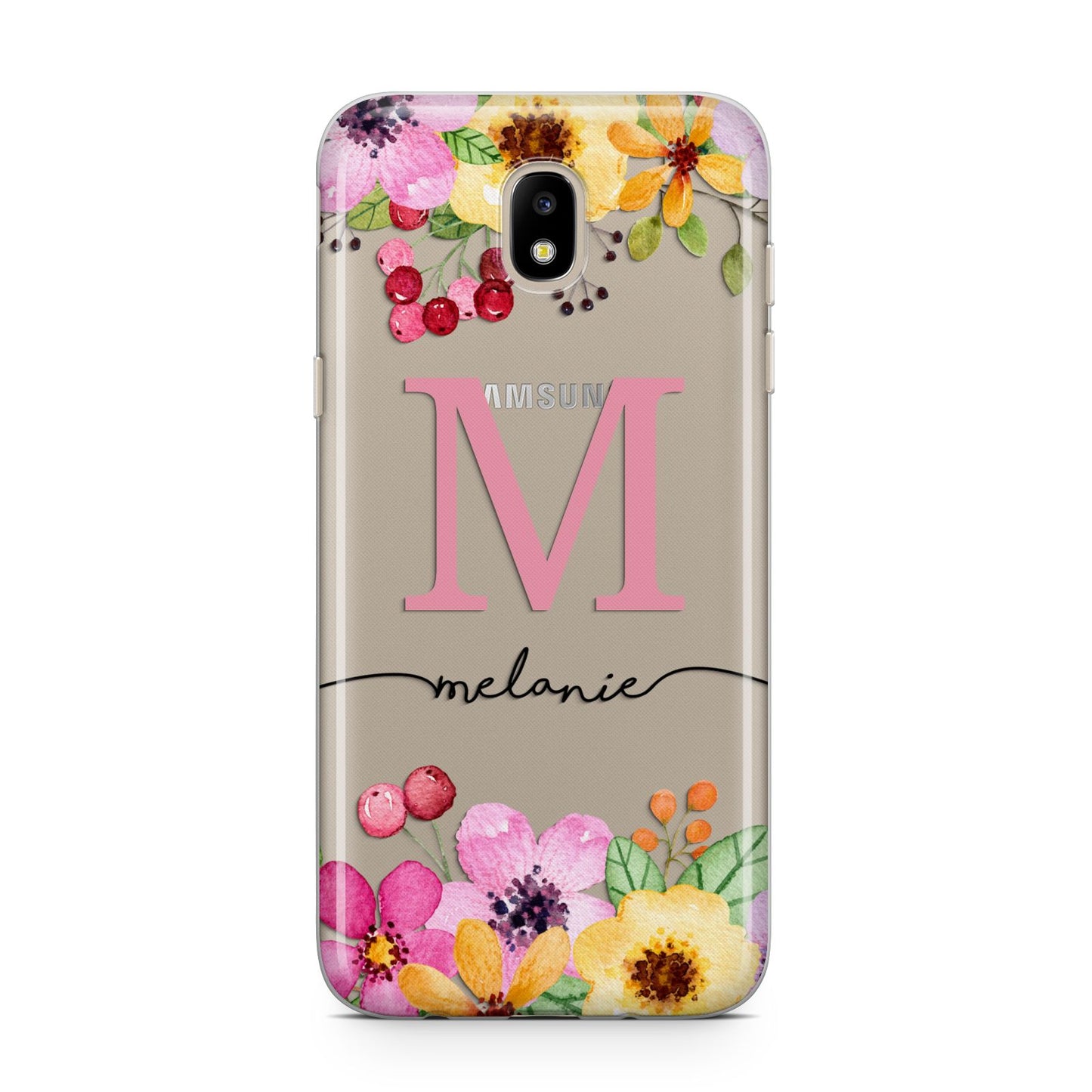 Personalised Summer Flowers Samsung J5 2017 Case
