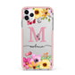 Personalised Summer Flowers iPhone 11 Pro Max Impact Pink Edge Case