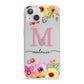 Personalised Summer Flowers iPhone 13 Clear Bumper Case