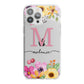 Personalised Summer Flowers iPhone 13 Pro Max TPU Impact Case with White Edges