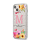 Personalised Summer Flowers iPhone 14 Plus Glitter Tough Case Starlight Angled Image