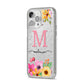 Personalised Summer Flowers iPhone 14 Pro Max Glitter Tough Case Silver Angled Image