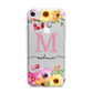 Personalised Summer Flowers iPhone 7 Bumper Case on Silver iPhone