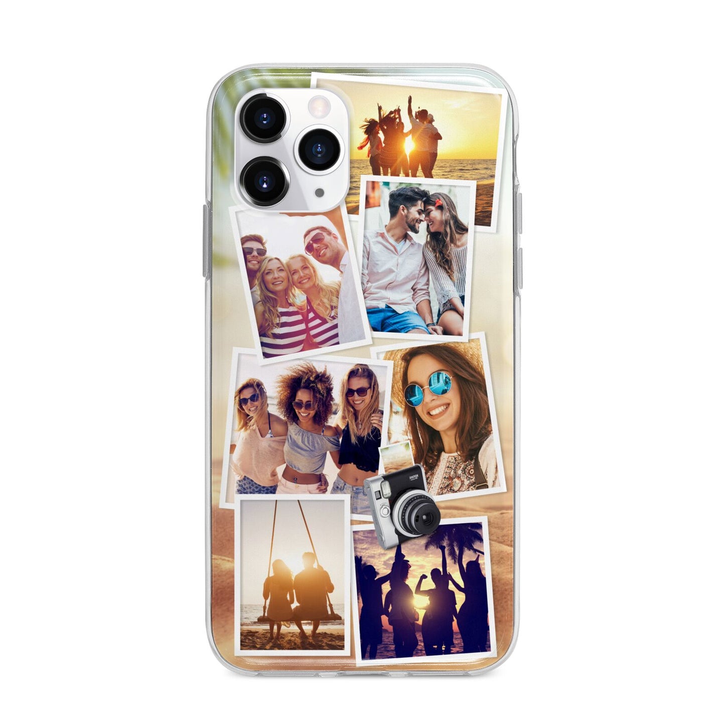 Personalised Summer Holiday Photos Apple iPhone 11 Pro in Silver with Bumper Case