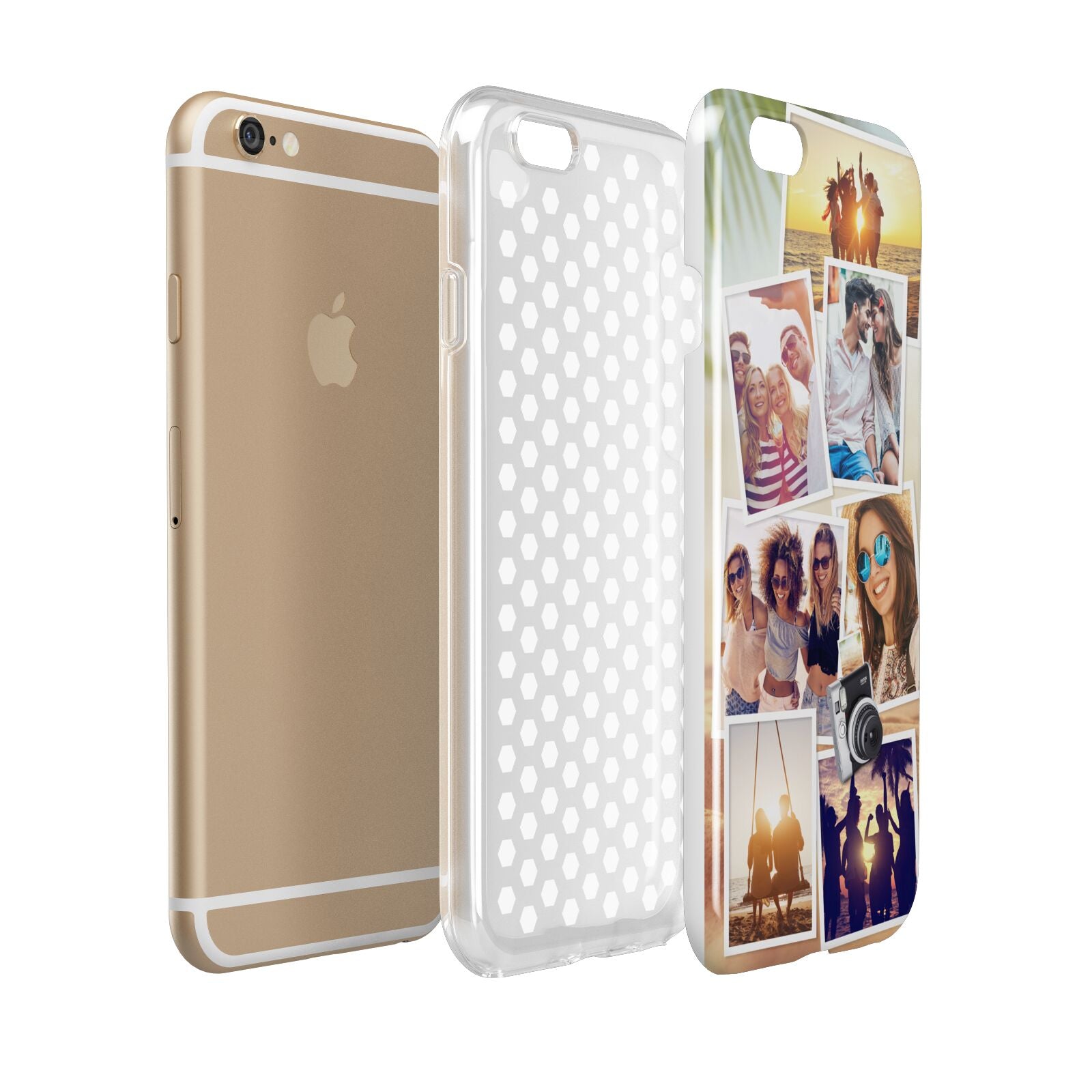 Personalised Summer Holiday Photos Apple iPhone 6 3D Tough Case Expanded view